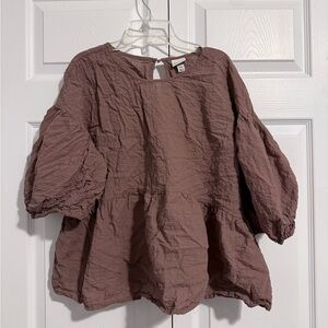 A New Day Taupe Blouse
